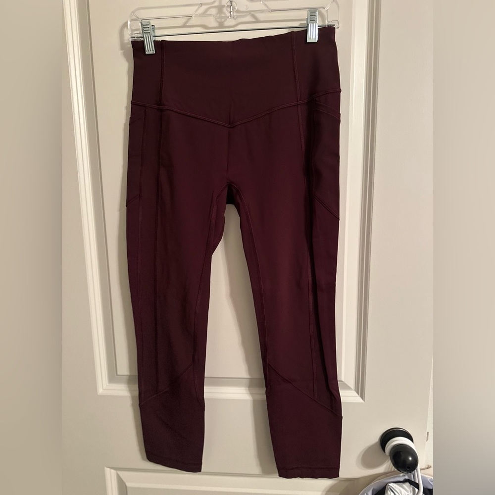lululemon athletica Women's All the Right Places Crop in Maroon/burgundy - Picture 5 of 9
